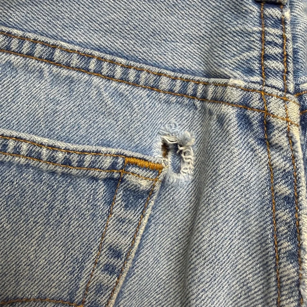 Levi's 501 Denim Shorts Mens 34 Light Wash Vintage 90s Distressed Cut Off USA